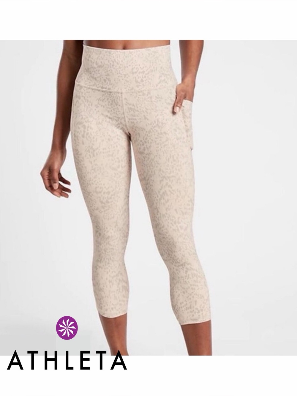 Athleta Salutation Stash Pocket II Printed Capri